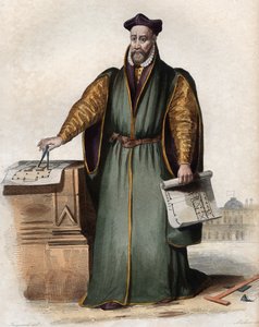 Portret van Philibert Delorme (De Lorme) (De lOrme) (1510-1570), Franse architect.