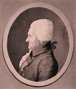 Portret van Pierre-Alexandre Monsigny (1729-1817) gegraveerd door Edme Quenedey (1756-1830)