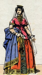 Portret van Koningin Johanna van Evreux (1307-1371). door French School