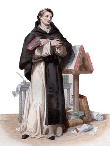 Portret van Saint Bernard de Clairvaux, Franse abt en bouwer van de hervormende Cisterciënzerorde