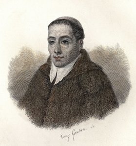 Portret van Heilige Bernard de Menthon (923-1009), aartsdiaken van Aosta en oprichter van de hospices van Saint Bernard. In “Portretten van Nuttige Mannen” door French School