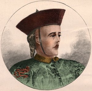 Portret van De Guangxu, Keizer van China (1871-1908).