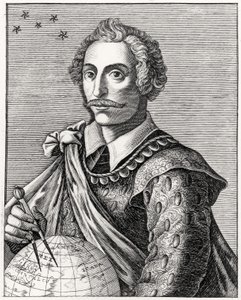 Portret van Thomas Cavendish (1560-92) gegraveerd door L Armessin