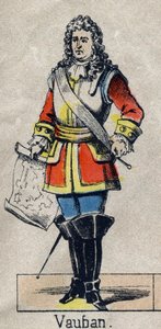 Portret van Vauban Sebastien de Prestre (1633-1707), maarschalk van Frankrijk. Beeld van Epinal uit het einde van de 19e eeuw. Privécollectie