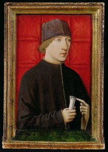 Portret van een man met een rol, ca. 1480-1510 door French School