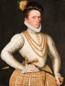 Portret van een onbekende Franse Edelman, 1560-9 door French School