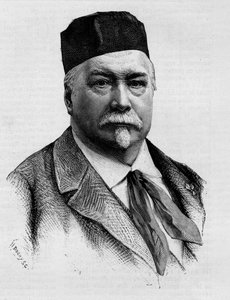 Portret van journalist en romanschrijver Adolphe Monnot de Balathier de Bragelonne, die stierf in 1888.