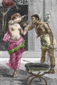 Portret van de courtisane en actrice Theodora, voor haar huwelijk met keizer Justinianus I, 1888 door French School
