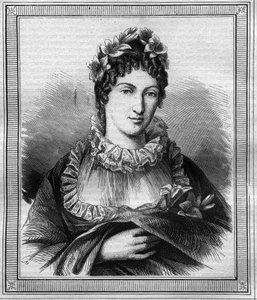 Portret van de hertogin van Angoulême Marie Thérèse Charlotte van Frankrijk, bekend als Madame Royale. Gravure in "Histoire des Papes-Rois-Queen and Empereurs a travers les siècles" door Maurice Lachatre door French School
