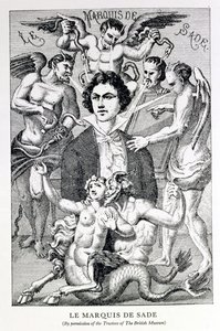Portret van de Markies de Sade Omringd door Duivels door French School