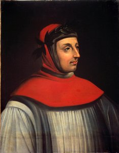 Portret van de dichter Francesco Petrarca (1304-1374) door French School