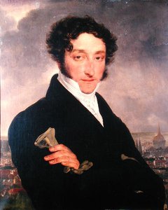 Portret vermoedelijk van Charles Nodier (olie op doek)
