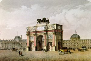 Ansichtkaart van de Arc de Triomphe du Carrousel, Parijs