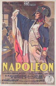 Poster die de film Napoleon adverteert, geschreven door Abel Gance