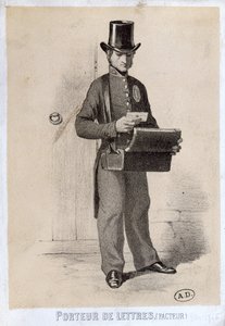 Postbode, ca. 1865 door French School