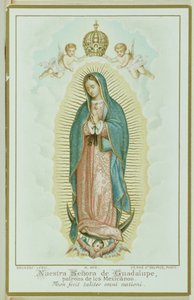 Gebedskaart met Onze Lieve Vrouw van Guadalupe, ca.1900