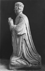Biddende knielende figuur van Hertog Jean de Berry (1340-1416) Graaf van Poitiers, 15e-18e eeuw door French School