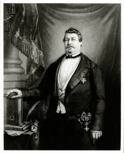 Prins Lucien Murat als Grootmeester van de Grand Orient de France, ca. 1855 door French School