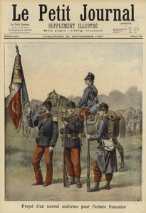 Voorgesteld nieuw uniform voor het Franse leger, 1897 door French School