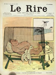 Bescherming tegen muggen in de koloniën, uit Le Rire, 31 augustus 1901
