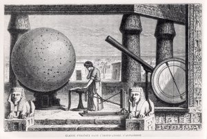 Ptolemaeus in het observatorium van Alexandrië, uit La Vie des Savants Illustres door Louis Figuier door French School