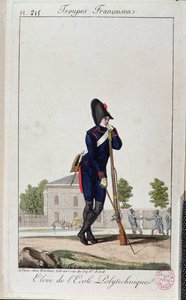 Leerling van de Polytechnique, uit Troupes Francaises ca.1805 door French School