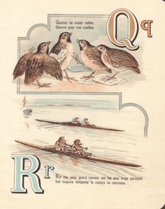 Q A: Kwartel, kwartet, rat, race door French School