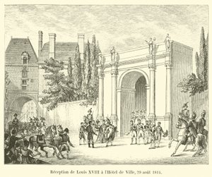Ontvangst van Lodewijk XVIII in het stadhuis, 29 augustus 1814