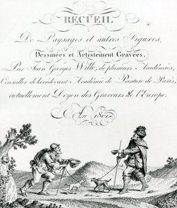 Recueil de Paysages et autres figures, getekend en artistiek gegraveerd door Johann Georg Wille door French School