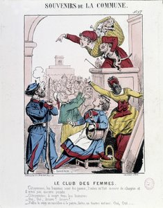 Herinnering aan de Commune: de Vrouwenclub - Karikatuur, Musée Carnavalet