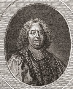 René Pucelle, 1655-1745. Franse magistraat en abt van Saint Leonard Corbigny. Uit Les Heures Libres gepubliceerd in 1908.