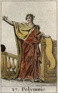 Afbeelding van Polyhymnia, muze van heilige hymne en welsprekendheid. Uit 