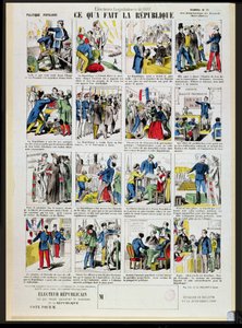 Republikeinse propaganda ter ondersteuning van de oprichting van de Derde Republiek, c.1881 door French School
