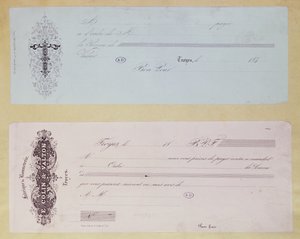 Verzoeken om te betalen, uitgegeven in Troyes in de jaren 1840 door French School