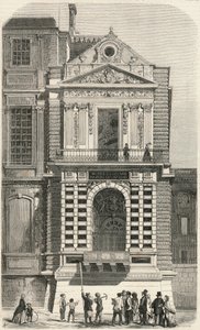 Restauratie van de ramen bekend als Charles IX in het Louvre in de 19e eeuw - Gravure in 