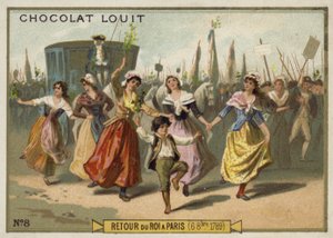 Terugkeer van koning Lodewijk XVI naar Parijs, Franse Revolutie, 6 oktober 1789 door French School