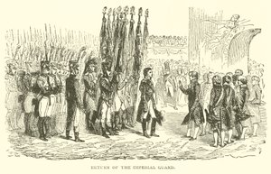 Terugkeer van de Keizerlijke Garde (gravure) door French School