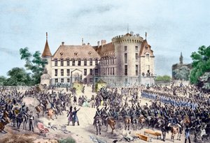 Revolutie van 1830, Charles X presenteert aan de Nationale Garde (gravure)