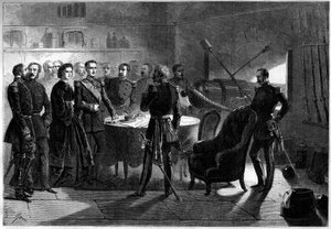 Risorgimento - Expeditie van de Duizend of Rode Hemden door Giuseppe Garibaldi - Beleg van Gaeta, Italië door French School