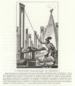 Robespierre guillotineert de beul, Franse Revolutie door French School