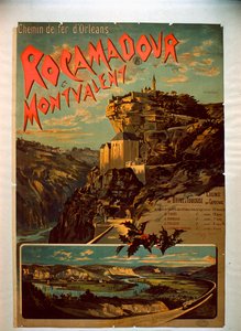 Rocamadour en Montvalent, ca. 1900 door French School