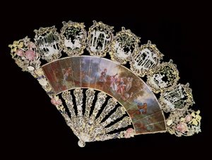 Rococo waaier, 1730