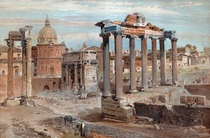 Romeins Forum (aquarel, circa 1900)