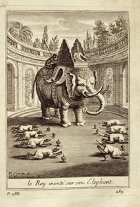 Koninklijke olifanten, uit Voyage du Siam des Peres Jesuites door Guy Tachard, 1688