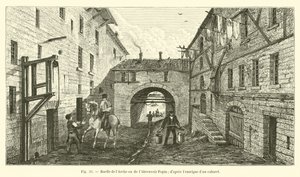 Steeg van de Arche of de Abreuvoir Popin, naar het uithangbord van een taverne door French School