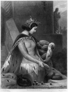 Saint Bathilde koningin van Frankrijk (overleden 680) vrouw van Clovis II. In 