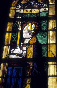 Saint Brieuc - glas-in-lood van de Kerk van Saint Savior van Dinan