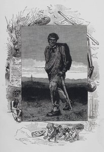 Scène uit Les Miserables, door Victor Hugo: Jean Valjean door French School