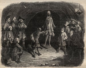 School van dieven opgericht door de bandiet Louis Dominique Garthausen alias Cartridge (1693-1721) in een carrière in Parijs: een model opgehangen aan het plafond waarvan de zakken geleegd moesten worden zonder te bewegen onder dreiging van een regen van s door French School