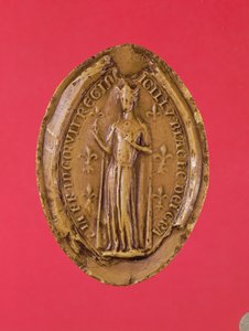 Zegel van Blanche de Castille (1188-1252) door French School